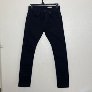 ALLSAINTS Men’s Distressed Black Cigarette Button Fly Jeans Size 30